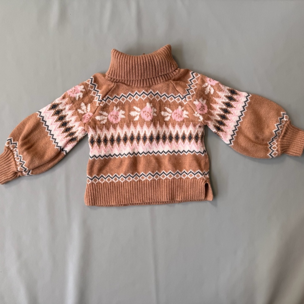 Janie and Jack Baby Girl Turtleneck Sweater 6-12 months